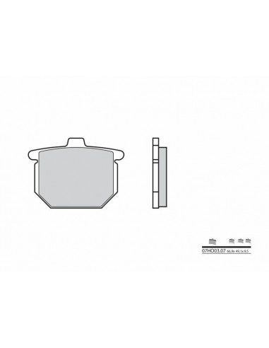 Plaquettes de frein BREMBO route carbone céramique - 07HO0307