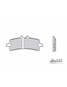 Plaquettes de frein BREMBO Vintage métal fritté - 07BB3793