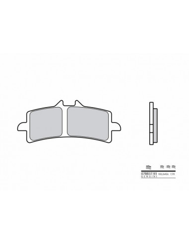 Plaquettes de frein BREMBO carbone céramique - 07BB37RC