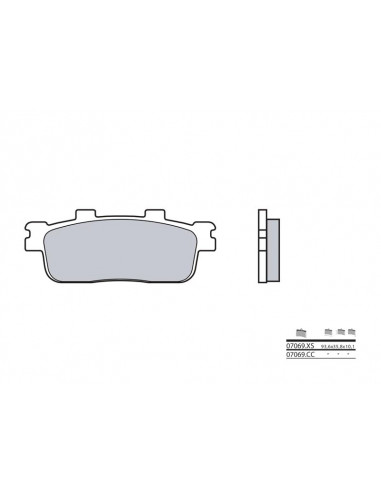 Plaquettes de frein BREMBO Scooter carbone céramique - 07069CC