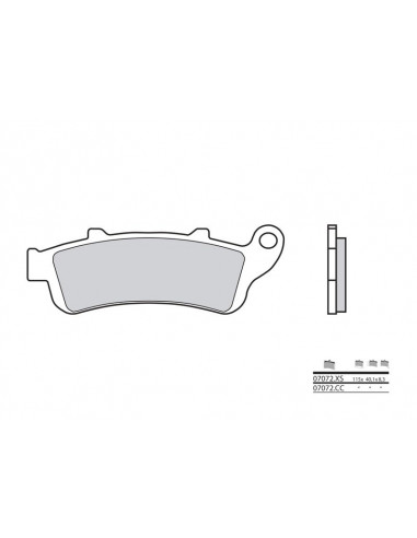 Plaquettes de frein BREMBO Scooter carbone céramique - 07072CC