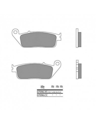 Plaquettes de frein BREMBO Scooter carbone céramique - 07096CC