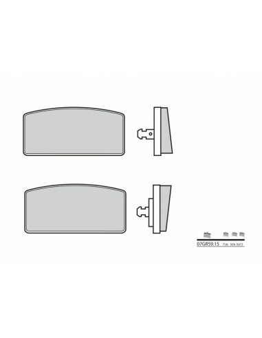 Plaquettes de frein BREMBO route carbone céramique - 07GR5915