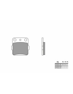 Plaquettes de frein BREMBO Off-Road métal fritté - 07HO32SD