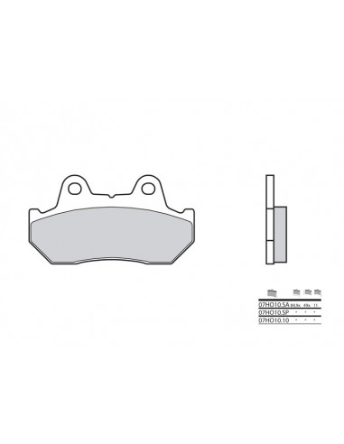 Plaquettes de frein BREMBO route métal fritté - 07HO10LA