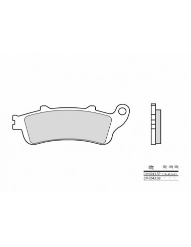 Plaquettes de frein BREMBO route métal fritté - 07HO43SP