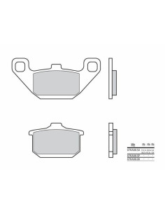 Plaquettes de frein BREMBO route métal fritté - 07KA08SA