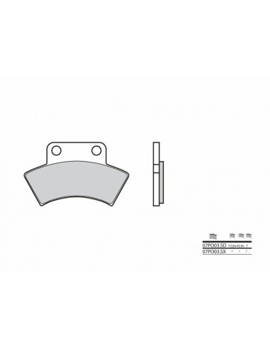 Plaquettes de frein BREMBO Off-Road métal fritté - 07PO03SD