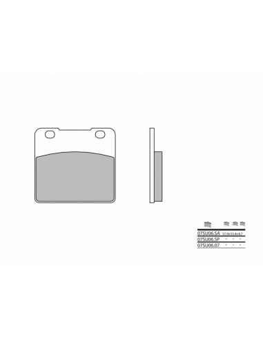 Plaquettes de frein BREMBO route métal fritté - 07SU06SA