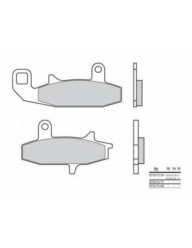 Plaquettes de frein BREMBO route carbone céramique - 07SU1509