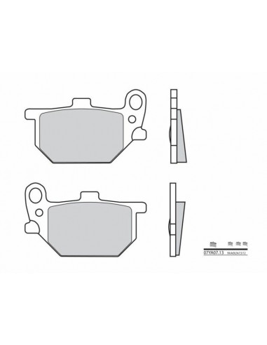 Plaquettes de frein BREMBO route carbone céramique - 07YA0713