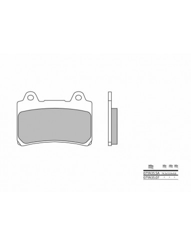 Plaquettes de frein BREMBO route métal fritté - 07YA35SA