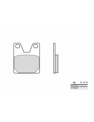 Plaquettes de frein BREMBO route métal fritté - 07YA38SP