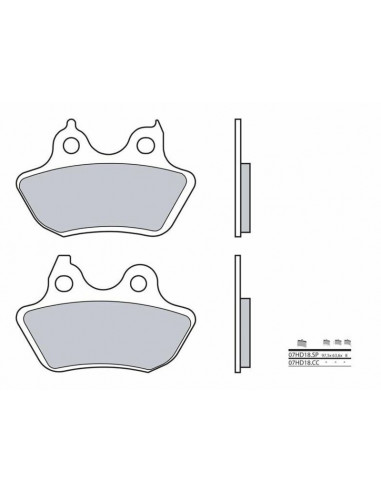 Plaquettes de frein BREMBO route métal fritté - 07HD18SP