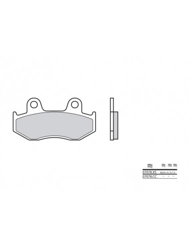 Plaquettes de frein BREMBO Scooter carbone céramique - 07078CC