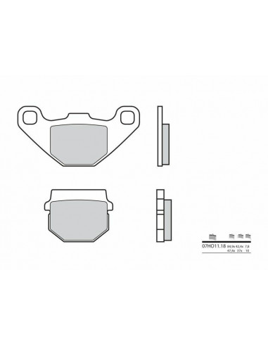 Plaquettes de frein BREMBO route carbone céramique - 07HO1118