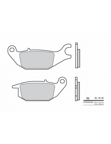 Plaquettes de frein BREMBO route carbone céramique - 07HO4905