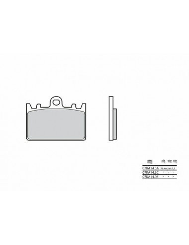 Plaquettes de frein BREMBO route métal fritté - 07KA14SA