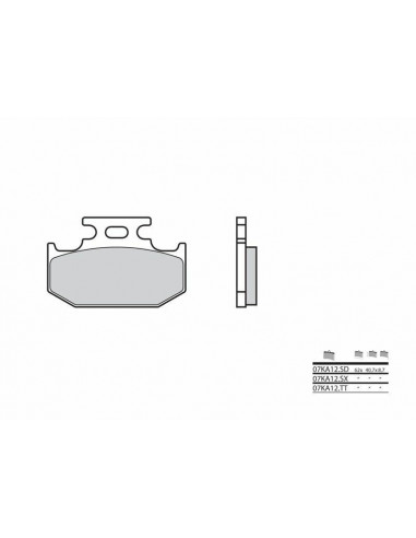 Plaquettes de frein BREMBO Off-Road métal fritté - 07KA12SX