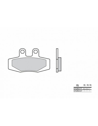 Plaquettes de frein BREMBO route carbone céramique - 07GR6407