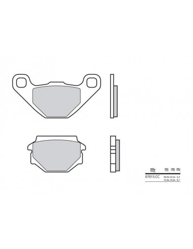 Plaquettes de frein BREMBO Scooter carbone céramique - 07015CC