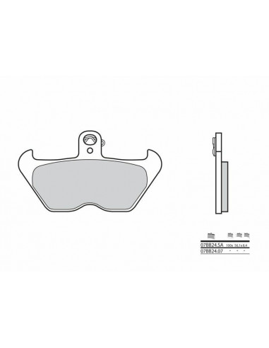 Plaquettes de frein BREMBO route métal fritté - 07BB24SA