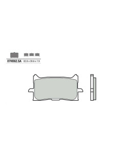 Plaquettes de frein BREMBO route métal fritté - 07HO62SA