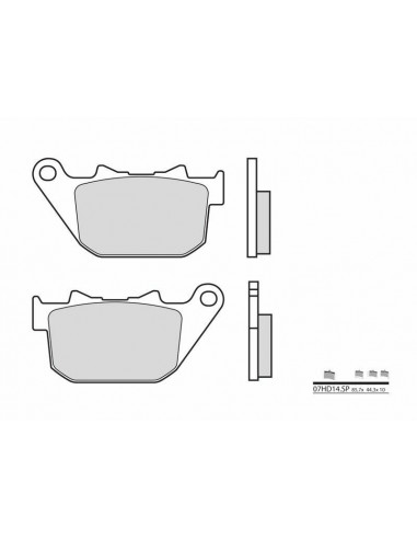 Plaquettes de frein BREMBO route métal fritté - 07HD14SP