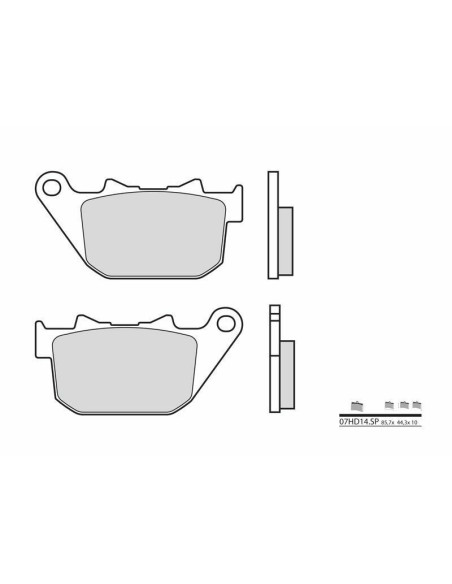 Plaquettes de frein BREMBO route métal fritté - 07HD14SP