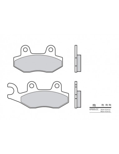 Plaquettes de frein BREMBO Scooter carbone céramique - 07035CC