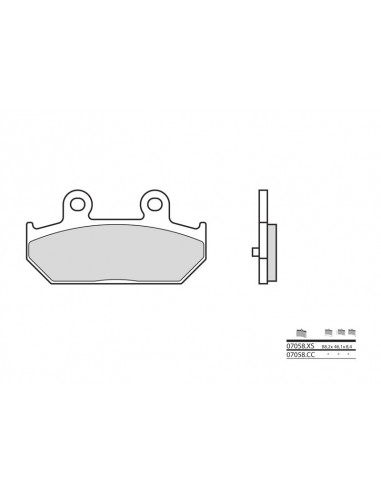 Plaquettes de frein BREMBO Scooter métal fritté - 07058XS