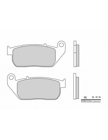 Plaquettes de frein BREMBO route métal fritté - 07HD13SA