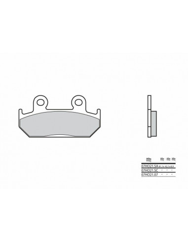 Plaquettes de frein BREMBO route métal fritté - 07HO21SA