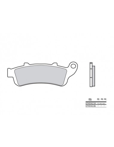 Plaquettes de frein BREMBO route métal fritté - 07HO42LA