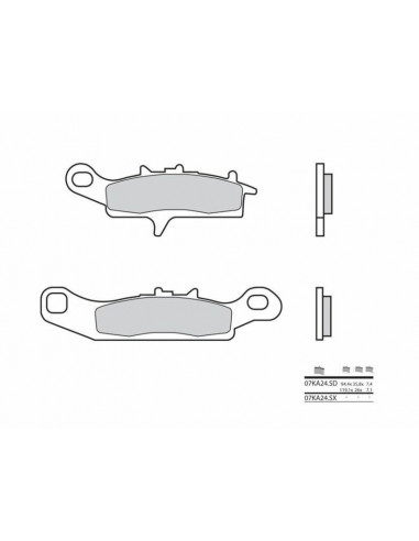 Plaquettes de frein BREMBO Off-Road métal fritté - 07KA24SX