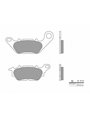 Plaquettes de frein BREMBO route carbone céramique - 07YA28CC