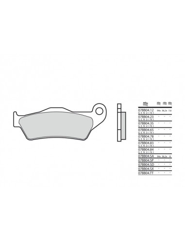 Plaquettes de frein BREMBO route métal fritté - 07BB04LA