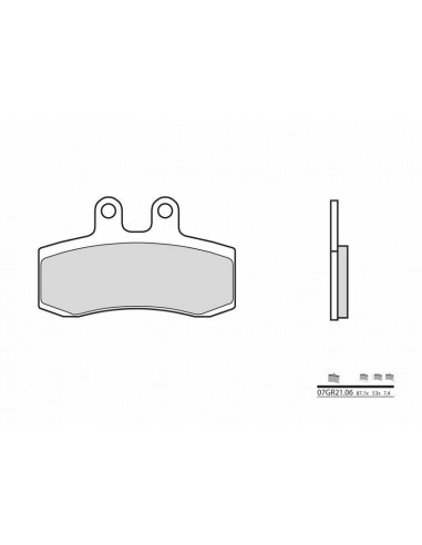 Plaquettes de frein BREMBO route carbone céramique - 07GR2106