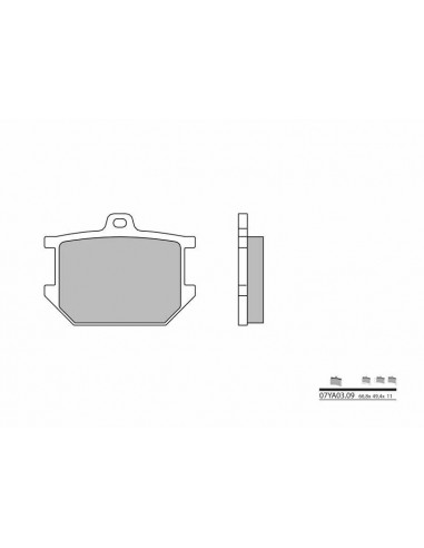 Plaquettes de frein BREMBO route carbone céramique - 07YA0309