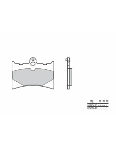 Plaquettes de frein BREMBO route carbone céramique - 07GR5605