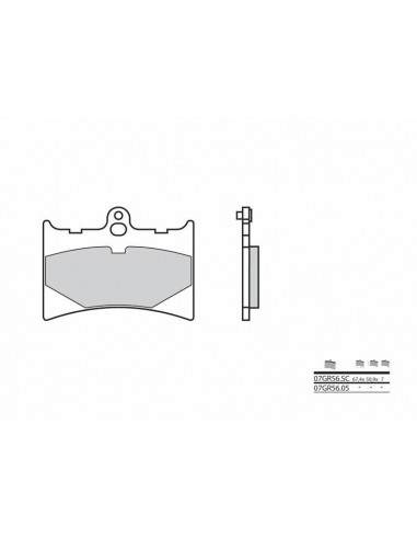 Plaquettes de frein BREMBO route carbone céramique - 07GR5605