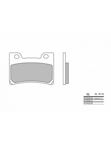 Plaquettes de frein BREMBO route métal fritté - 07YA26SA