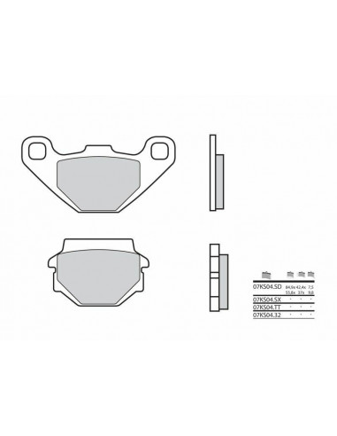 Plaquettes de frein BREMBO Off-Road métal fritté - 07KS04SX