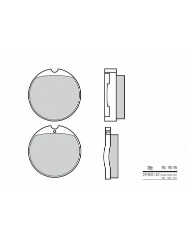 Plaquettes de frein BREMBO route carbone céramique - 07HO0130