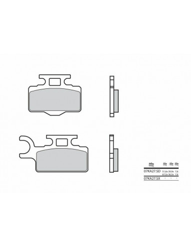 Plaquettes de frein BREMBO Off-Road métal fritté - 07KA27SD