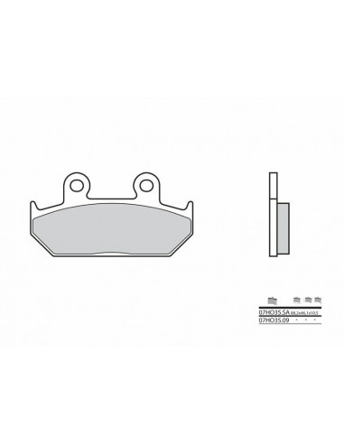 Plaquettes de frein BREMBO route métal fritté - 07HO35SA