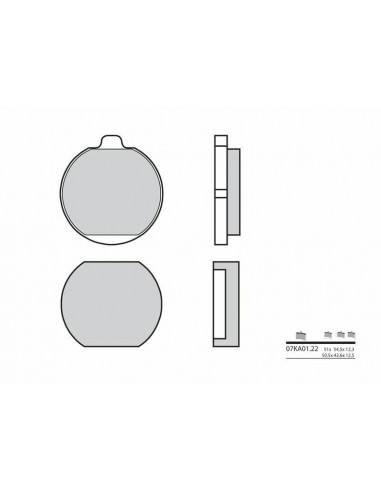 Plaquettes de frein BREMBO route carbone céramique - 07KA0122