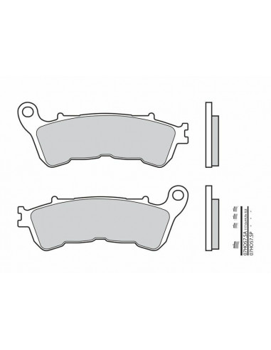 Plaquettes de frein BREMBO route métal fritté - 07HO57SA