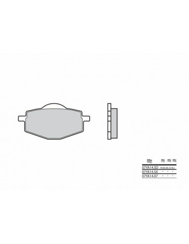 Plaquettes de frein BREMBO route carbone céramique - 07YA1407