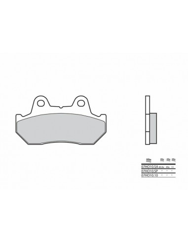 Plaquettes de frein BREMBO route carbone céramique - 07HO1010